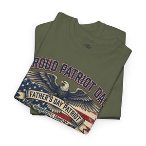 Proud Patriot Dad Browning HiPower Tee | American Flag, Eagle, Firearms image 5