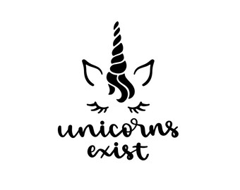 Unicorns Exist Decal, Unicorn Gift For Girls, Unicorn Vinyl Decal Stickers for Car Windows, Gifts for Friends, Gifts for Unicorn Lovers