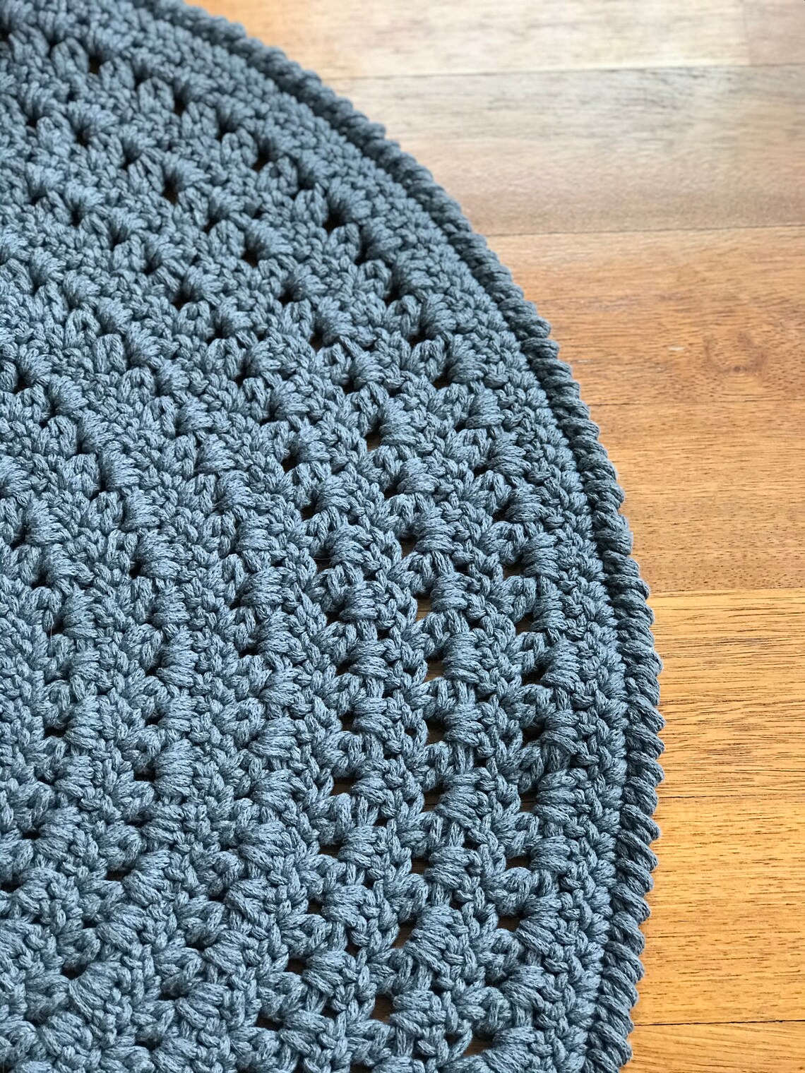 Half circle rug Semicircle shape hand knitted rug Kitchen Etsy