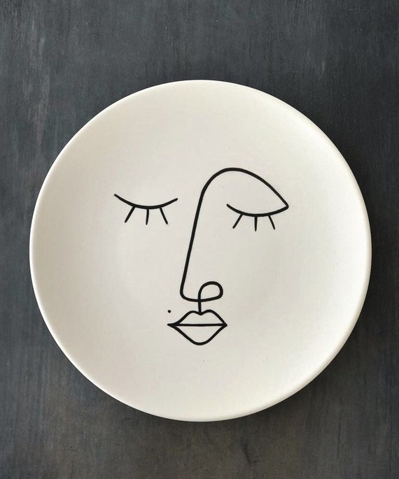 Wall Plates Minimalist Decor Host Gift Hand Painting Set of 3 Pieces With Hangers Home Decor Wall Decor Gift for Her Wall Art Etsy Canada