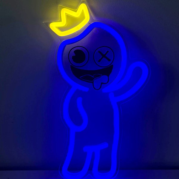 Roblox game Rainbow Friends Kids Girls Boys  Game Room Bedroom Wall Decoration, Led Art Neon Sign Children Gifts Birthday Decoration,12inch