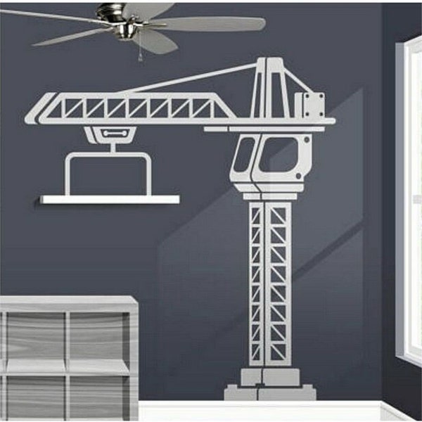 Crane Wall Decal Etsy