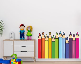 Colour pencils crayons Wall Stickers Window decor Kids room Nursery