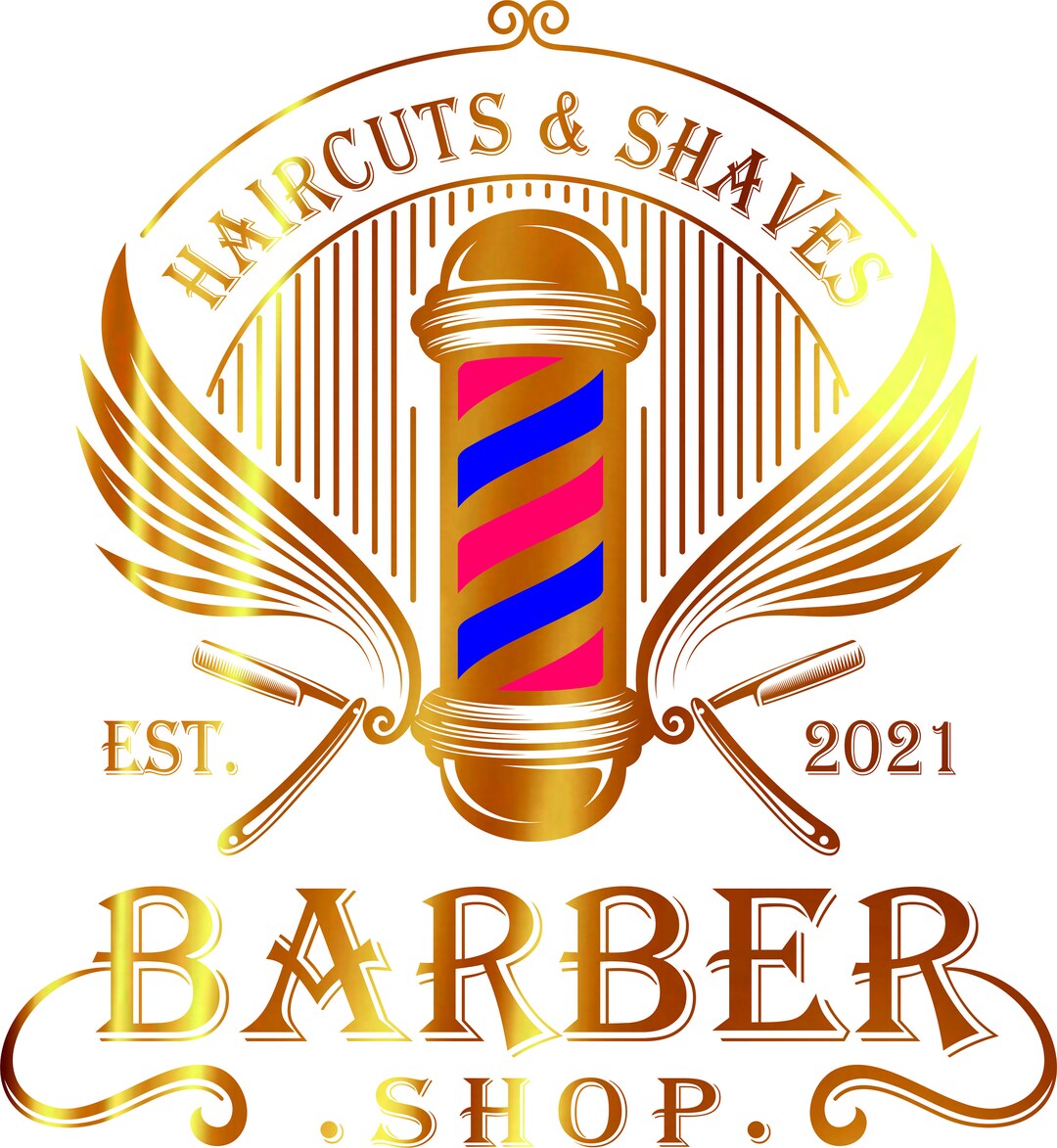 Barber Shop Window Sticker Custom Front Sign Decal Salon Etsy