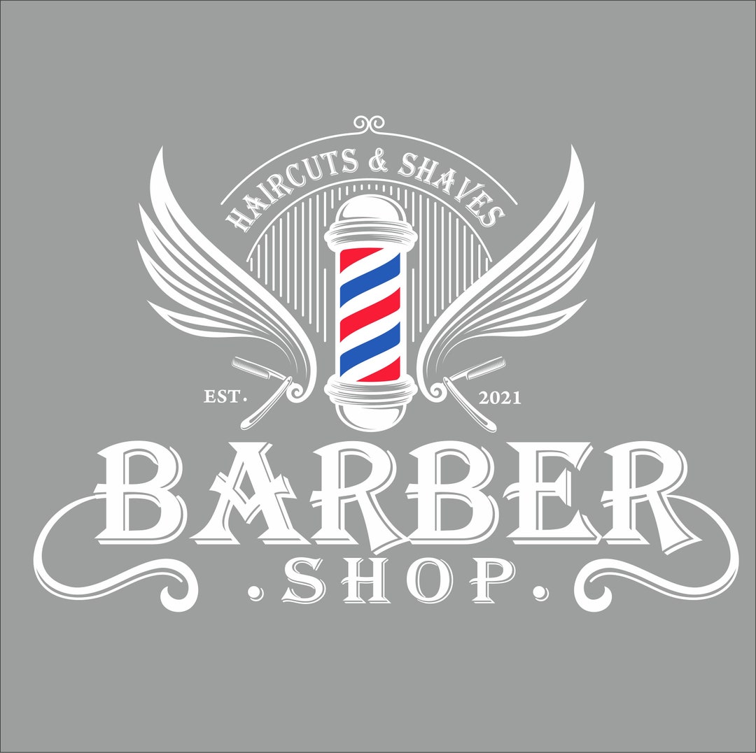 Barber Shop Window Sticker Custom Front Sign Decal Salon Modern
