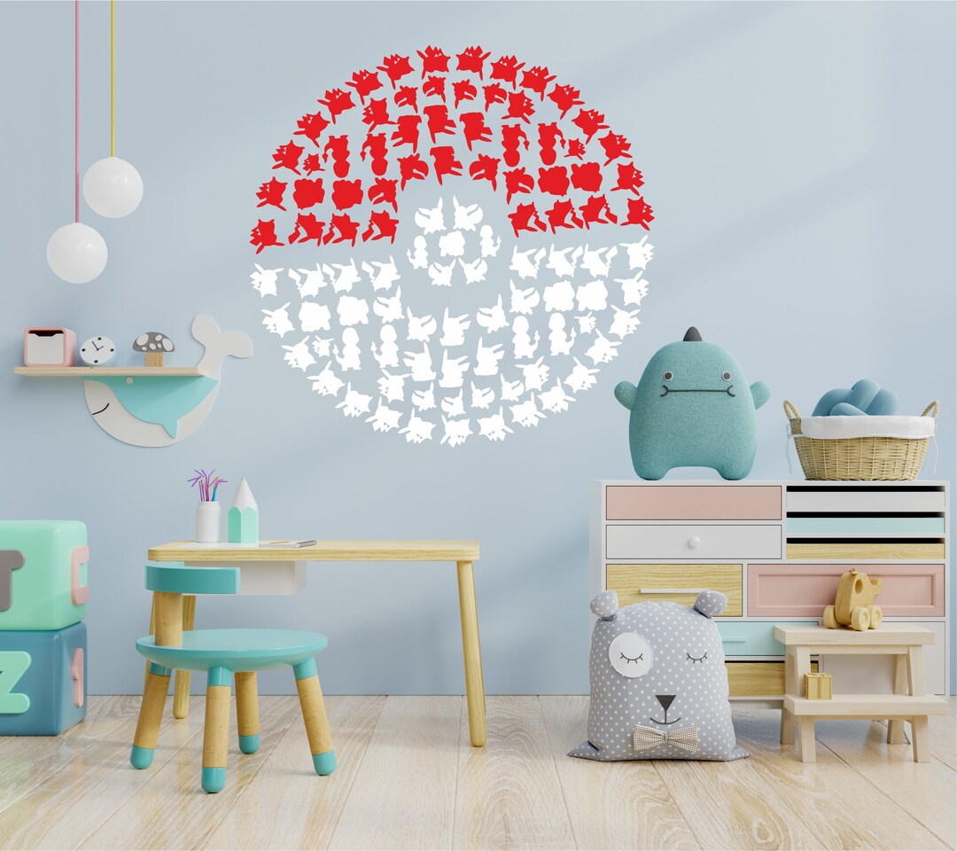Pokemon Pokeball Wall Sticker Decal Vinyl Removable Art Home Decor Room