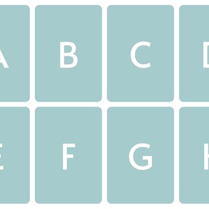 Blue Alphabet Flashcards, Learning Printable - DIGITAL Download &lt;&lt; Educational Resource, Montessori, Uppercase Lowercase Matching