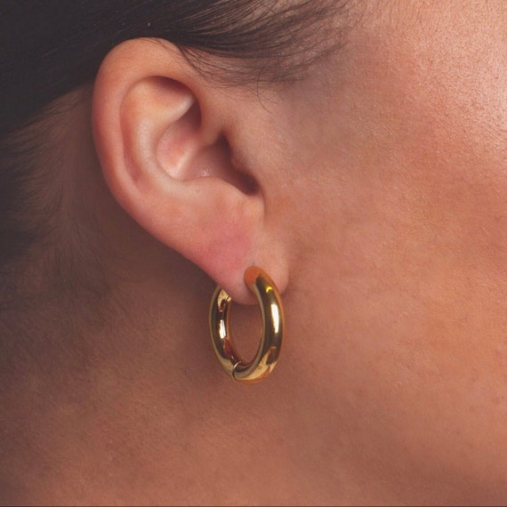7 Row Cubic Zirconia Silver Huggie Hoop Earrings Stainless Steel Jewel – JB  Jewelry BLVD