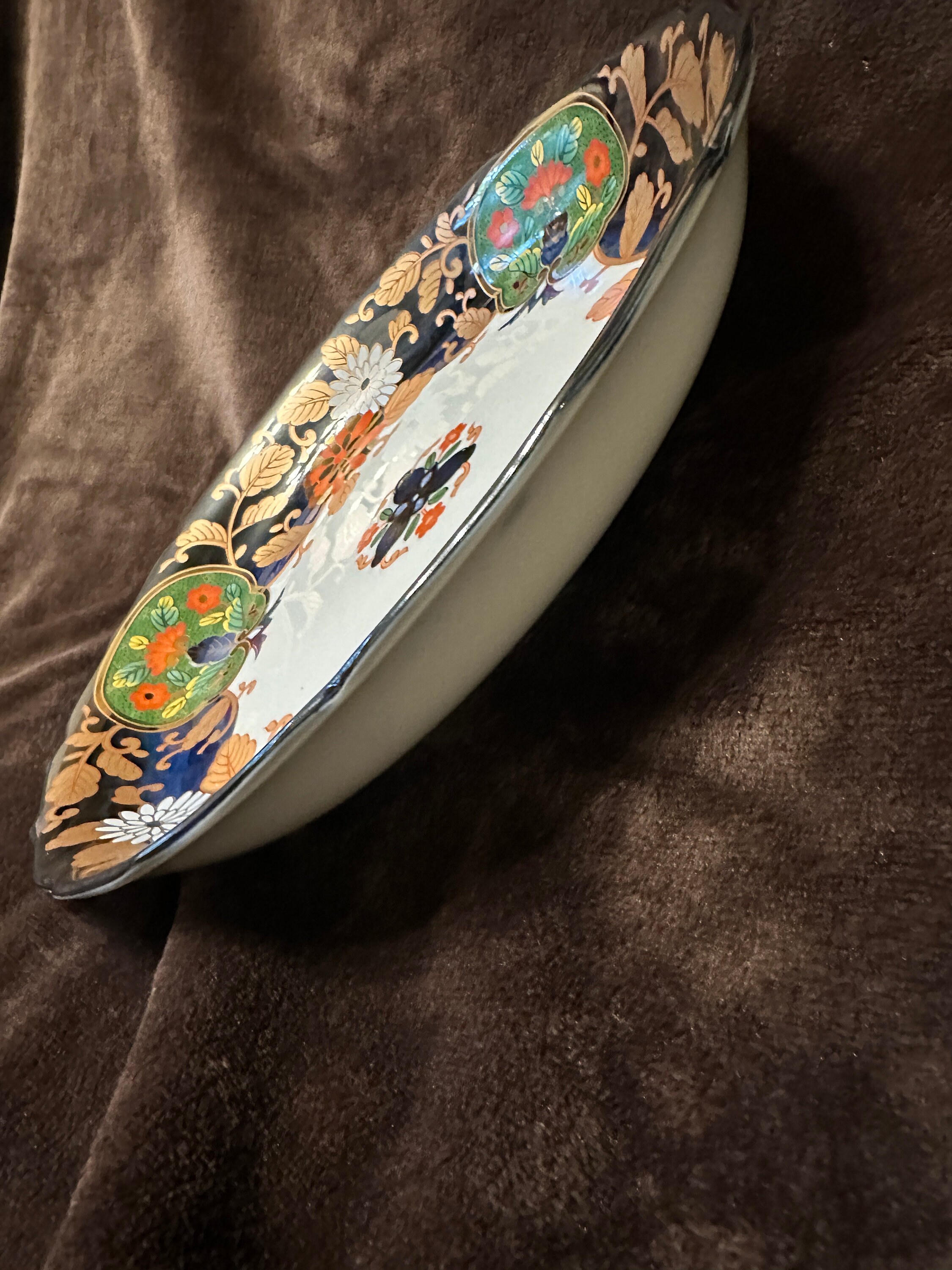 送料無料 日本製 ヴィンテージ 美濃焼 磁器 深皿 31cm(1.02フィート