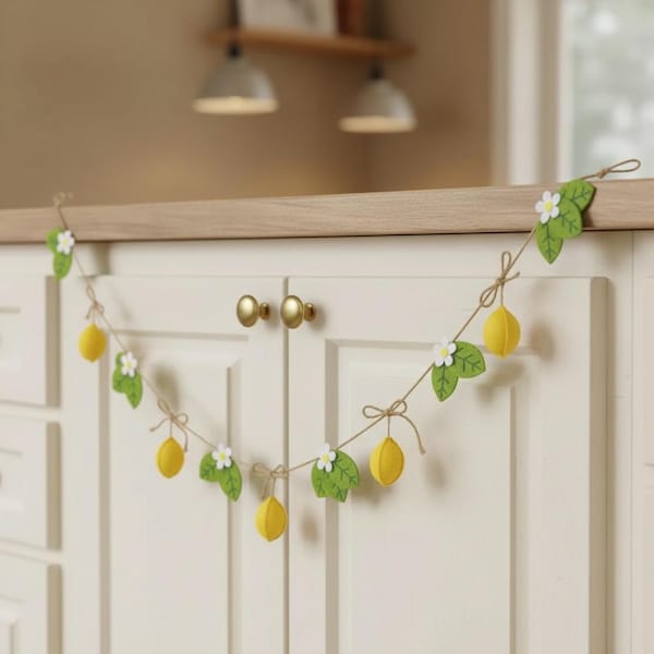 NUEVA guirnalda de flores blancas y limones SÚPER linda / graduación / fiesta / decoración / verano