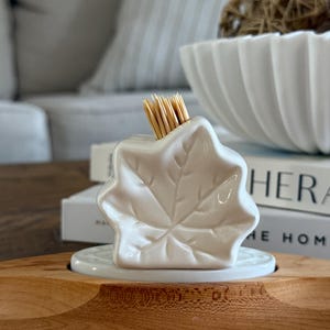 Schöne maßgeschneiderte NF Keramik Blatt / Herbst / Zahnstocher Halter Mini!  - SO süß!