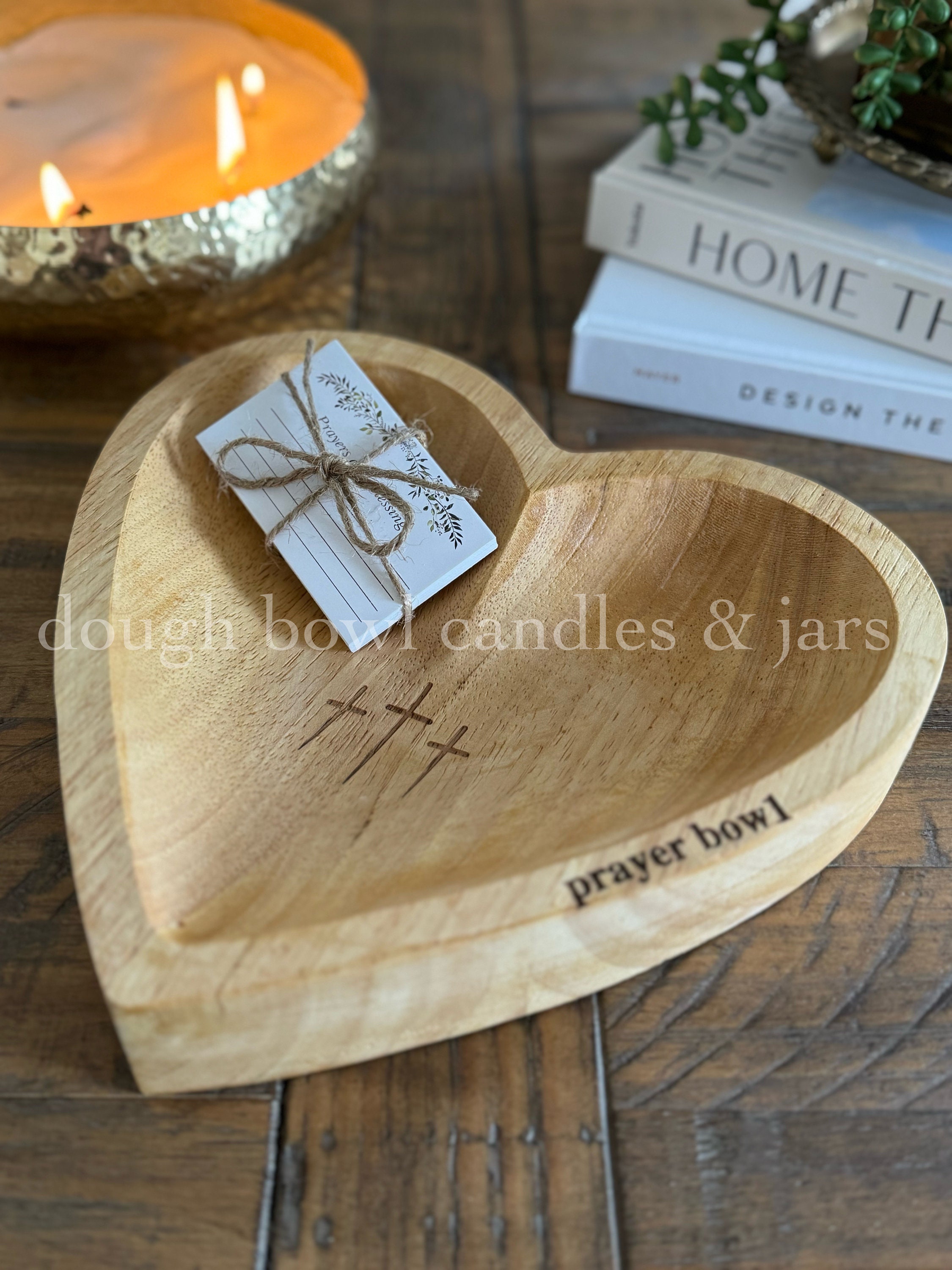 Prayer Bowl Wooden, Heart Shaped Prayer Bowls With
