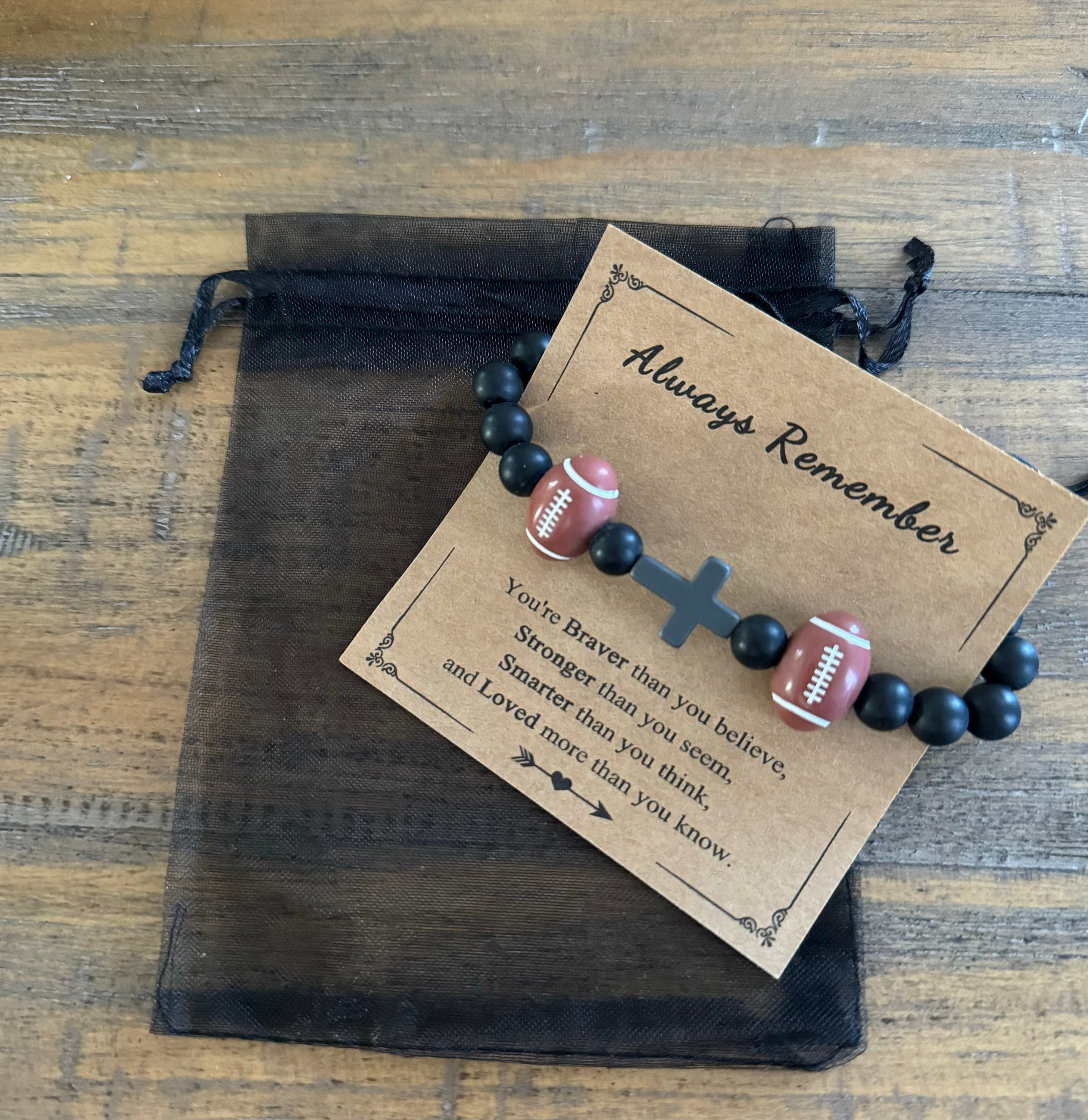 Beautiful sports religious bracelet “always remember”  great Christian gift for your baseball / basketball / football / soccer player!