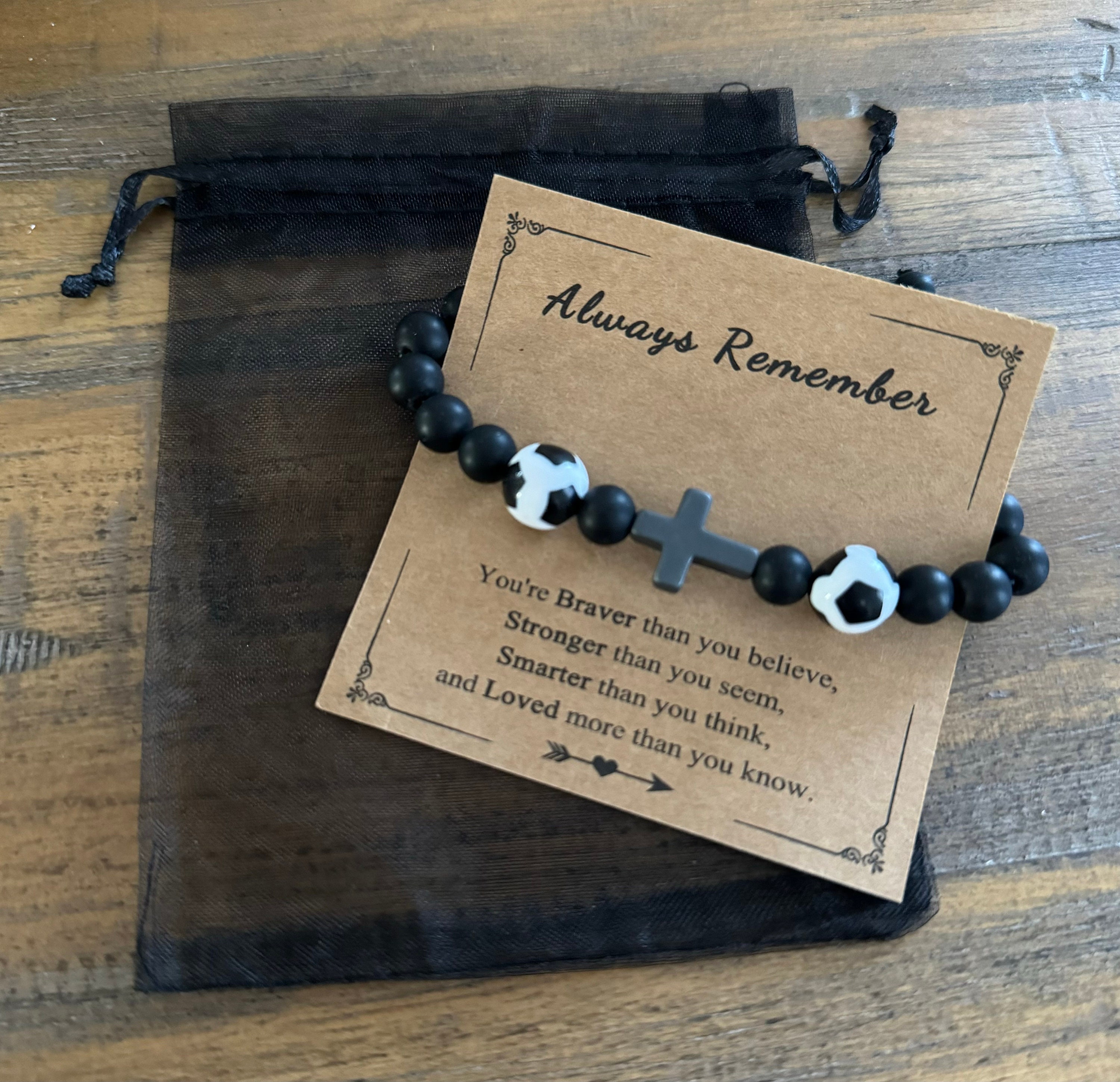 Beautiful sports religious bracelet “always remember”  great Christian gift for your baseball / basketball / football / soccer player!