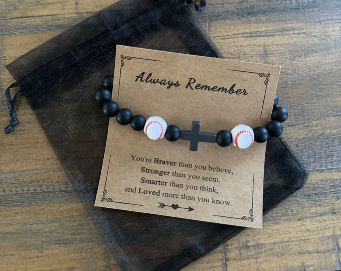 Sports religious bracelet “always remember”  great Christian gift for your baseball / basketball / football / soccer / softball player!