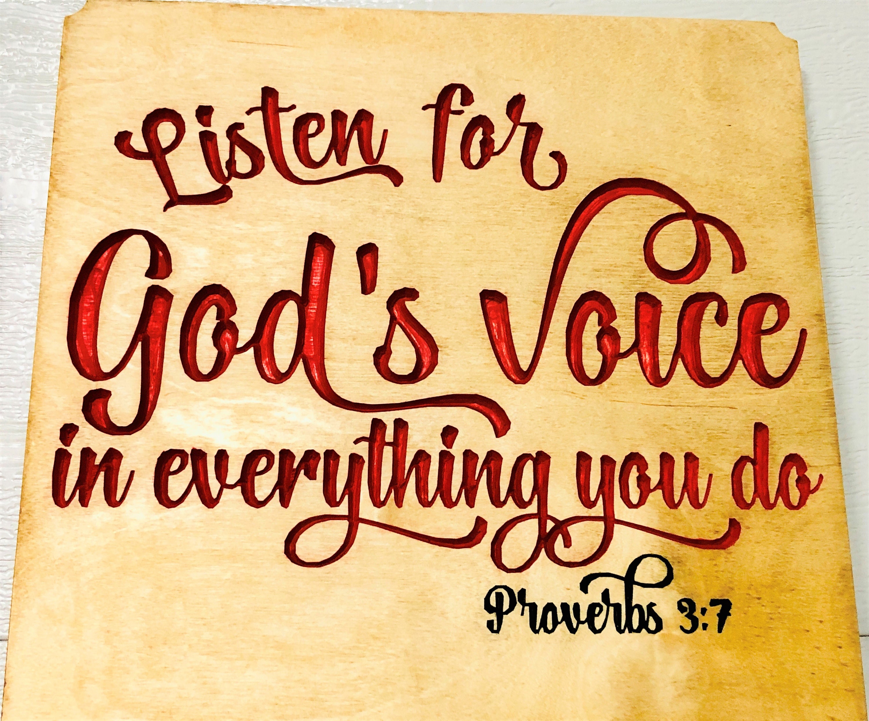 Listen to God's Voice in Everything You Do Sign Etsy