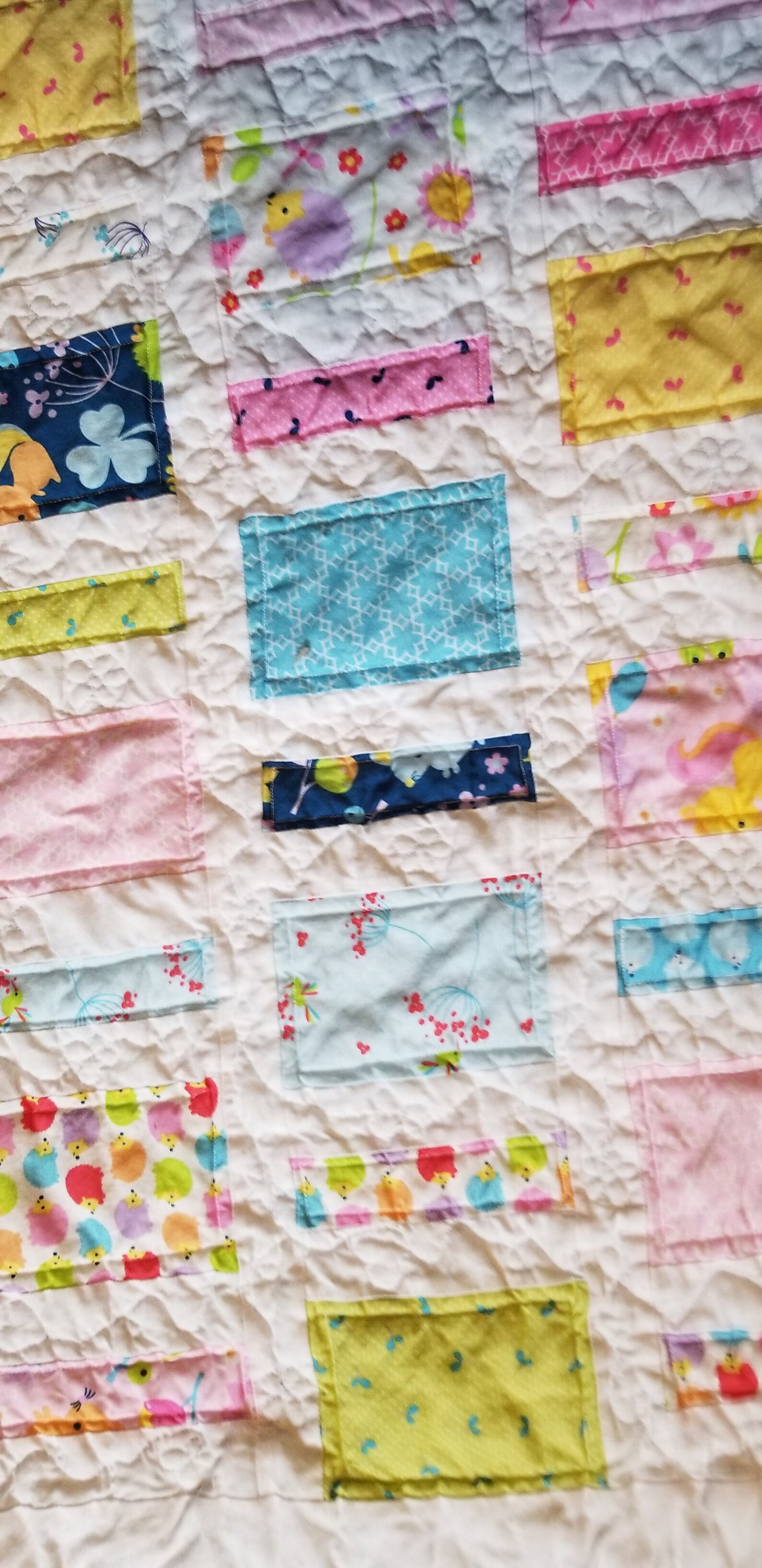 Handmade pastel pieced baby quilt 31x39 Etsy