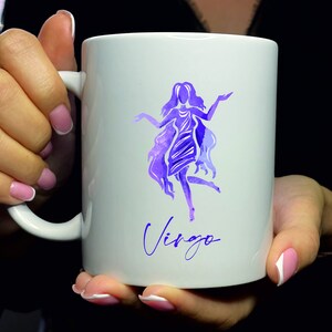 Printed Zodiac Mugs, Personalized Mug, Gift Mug, Zodiac signs, Gift for her, Gift for him