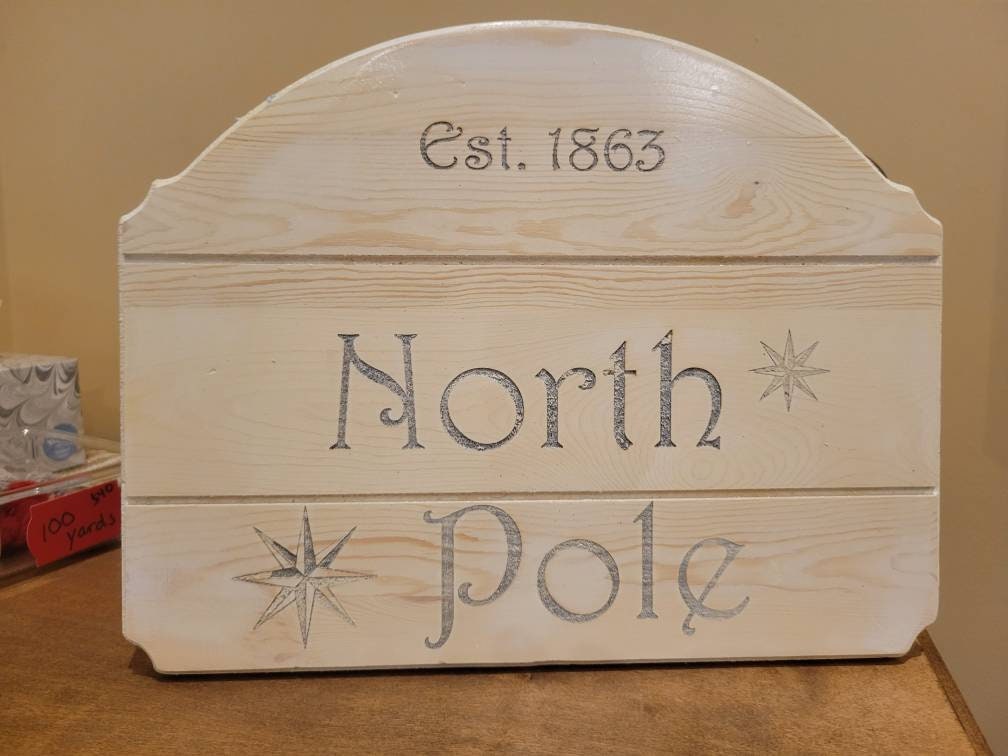 North Pole shoppe sign