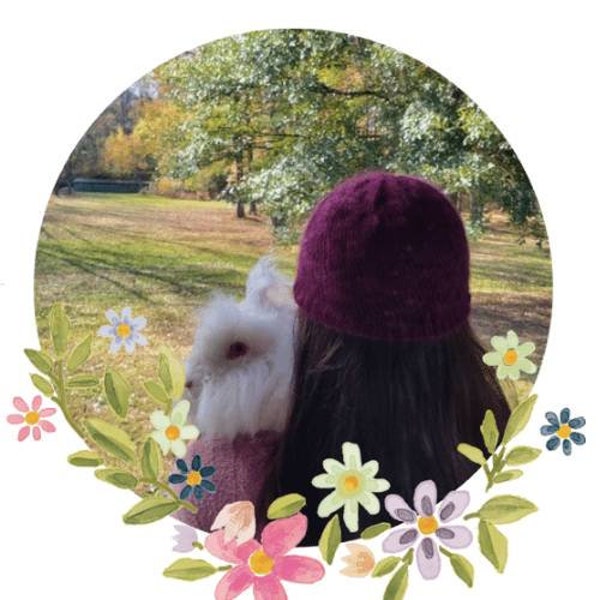 Bonnet en maille douce 100% angora