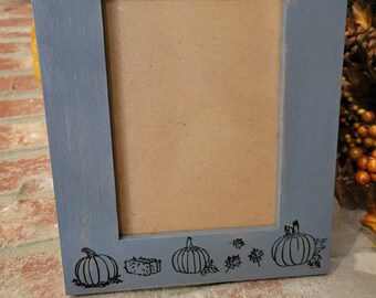 It&#39;s Fall, Y&#39;all picture frame, rustic gray engraved with pumpkins