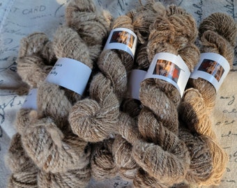 Handspun Alpaca Yarn, Fawn, Undyed