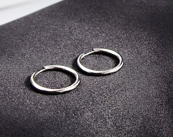 Hoop earrings • Thick steel hoop earrings • Thick hoops • 316L steel • 25 mm hoop earrings • 20 mm hoops • 316L steel