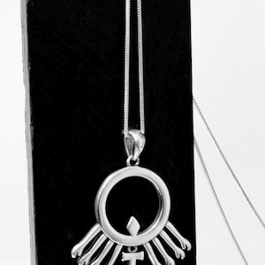 Aten Pendant • Egyptian Sun God • Unisex Silver Jewelry • Exclusive Bilik Bley Design • Egyptian Inspiration • Minimalist Style.