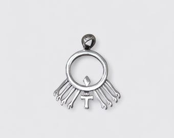 Aten Pendant • Egyptian Sun God • Unisex Silver Jewelry • Exclusive Bilik Bley Design • Egyptian Inspiration • Minimalist Style.