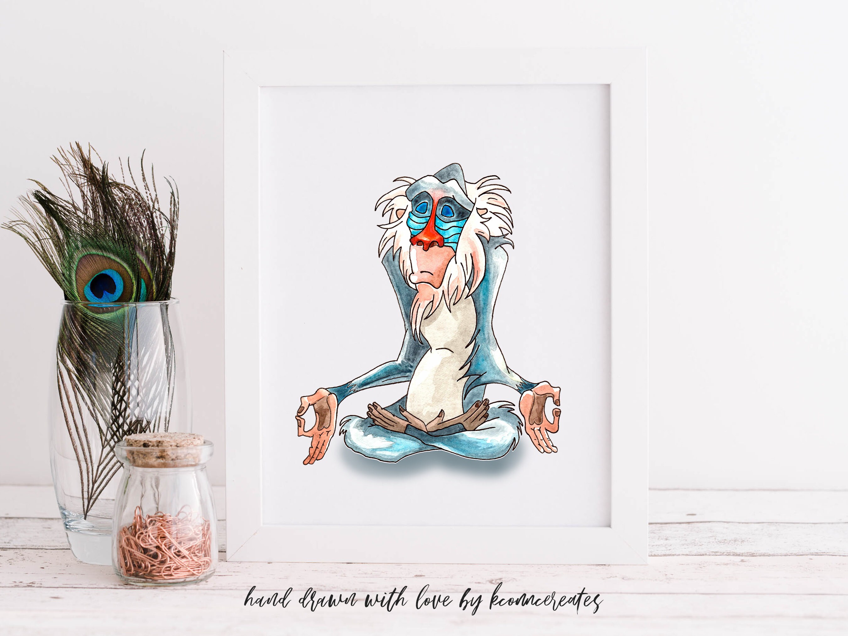 Print rafiki Art Print With Phrase Options From - Etsy