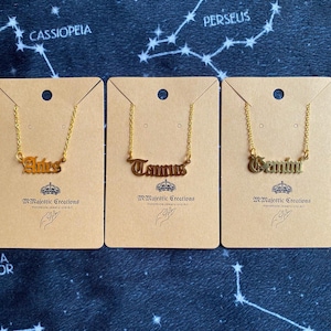 Bershka zodiac 2024 sign necklace