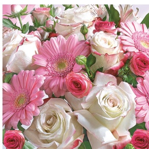 Decoupage Napkins Spring, Dinner Luncheon Spring Napkins, Paper Napkins Roses, Decorative Paper for Art, Craft, Pack of 20 Napkins