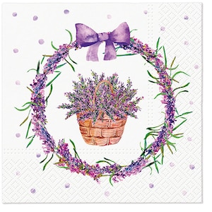 Papel de decoupage, guardanapos de decoupage, papel de decoupage para móveis, guardanapos de decoupage lavanda, guardanapos de decoupage florais, dois guardanapos de almoço
