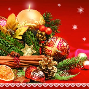 Papierservietten Für Decoupage, Papierservietten, Weihnachten Papierservietten, Decoupage Servietten Weihnachten, Decoupage Papierservietten, Zwei Servietten