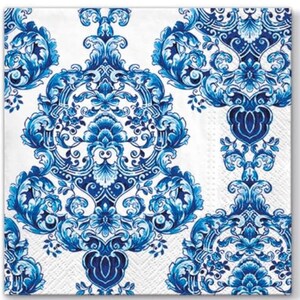 Servilletas de decoupage, Servilletas de decoupage Floral, Servilletas de papel para decoupage, Papel de decoupage, Papel de decoupage para muebles, Dos servilletas azules