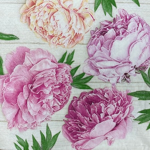 Decoupage Napkins, Decoupage Napkins Floral, Decoupage Paper, Decoupage Paper Roses, Paper Napkins For Decoupage, Two Luncheon Napkins