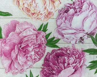 Decoupage Napkins, Decoupage Napkins Floral, Decoupage Paper, Decoupage Paper Roses, Paper Napkins For Decoupage, Two Luncheon Napkins