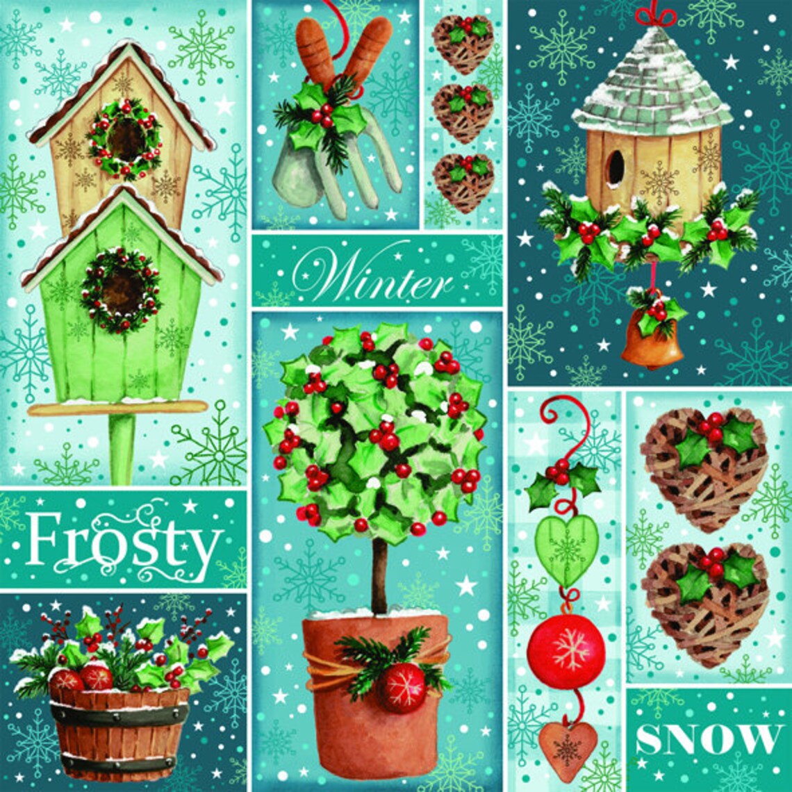 Christmas Paper Napkins Decoupage Napkins Decoupage Napkins Etsy