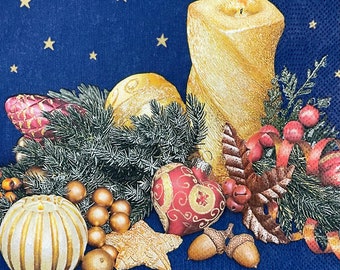 Decoupage Servetten, Decoupage Papier, Decoupage, Decoupage Servetten Kerstmis, Papieren Servetten Voor Decoupage, Twee Luncheon Servetten, Servetten