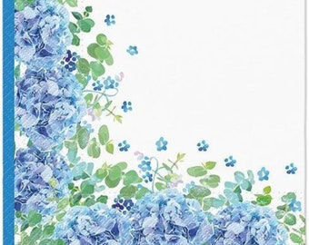 Servilletas de papel para decoupage, primavera floral azul, servilletas para arte, álbumes de recortes, diario basura, paquete de 20 servilletas