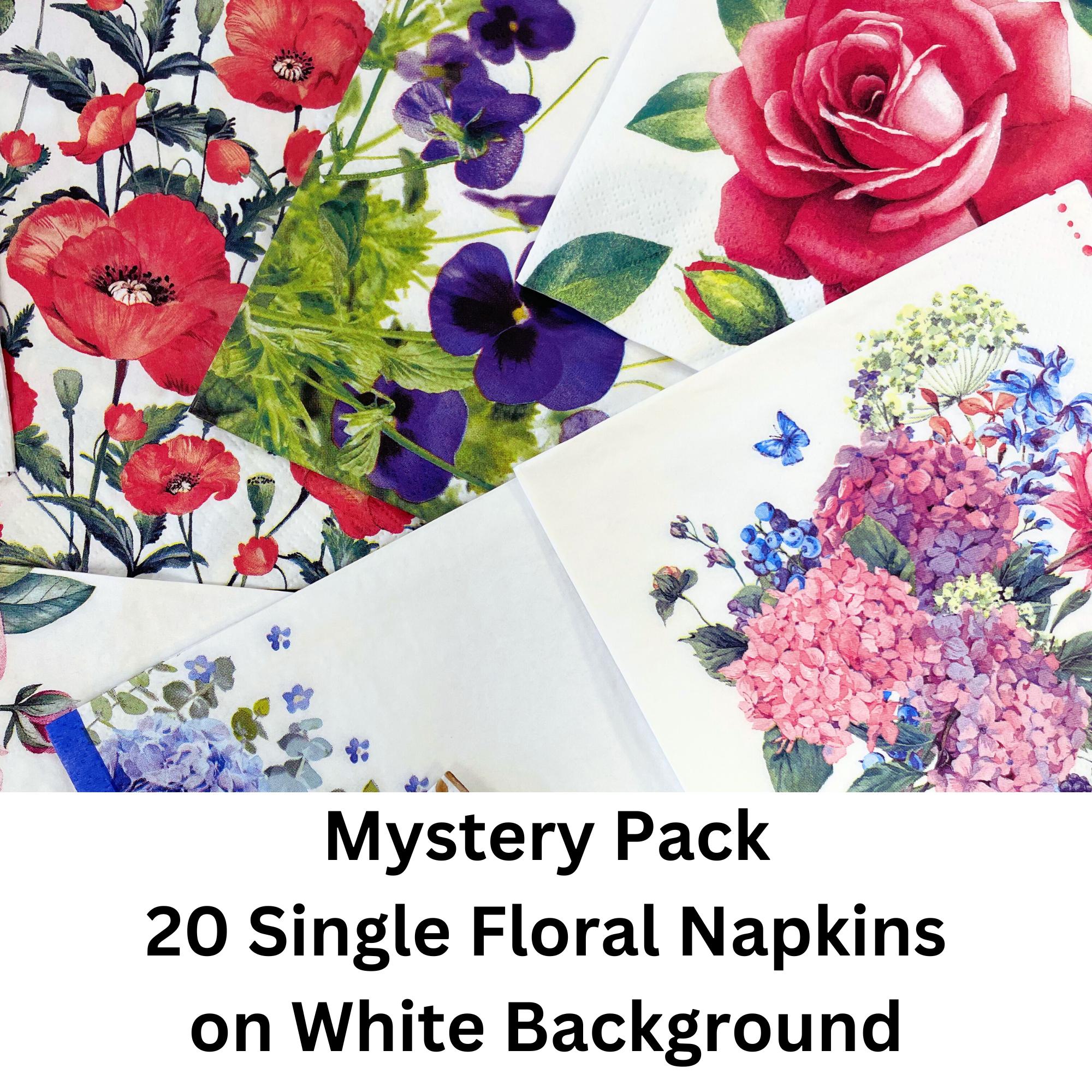 花材セット　【練習用】 ミステリーパック ペーパーナプキン、デコパージュナプキン