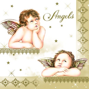 Decoupage Napkins, Decoupage Paper, Decoupage Napkins Angel, Decoupage Napkins Vintage, Paper Napkins For Decoupage, Pack of 20 Napkins
