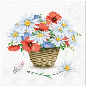 Papierservietten für Decoupage, Papierservietten, Blumenpapierservietten, Decoupage-Servietten, Bastelbedarf, Decoupage für Möbel, zwei Servietten