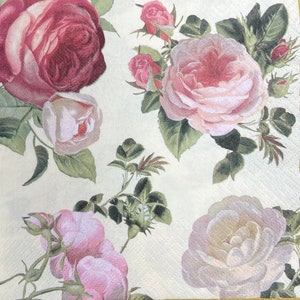 Guardanapos Decoupage, Papel Decoupage, Papel Decoupage Para Móveis, Guardanapos Decoupage Florais, Guardanapos De Papel, Flores, Dois Guardanapos De Almoço