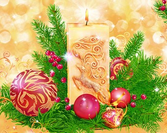 Knipservetten, knippapier, knipselpapier, knipservetten Kerstmis, papieren servetten voor decoupage, twee lunchservetten, servetten