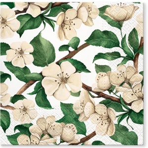 Papel Decoupage, Guardanapos Decoupage, Papel Decoupage para Móveis, Guardanapos Decoupage Floral, Dois Guardanapos de Almoço Único, Decoupage, Artesanato