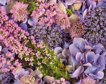 Servilletas de decoupage florales, servilletas de papel para decoupage, servilletas de papel primavera, servilletas de decoupage flores, paquete de 20 servilletas de almuerzo
