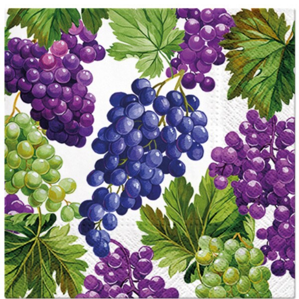 Serviettes de table à découper Fruits de raisin, serviettes en papier pour décoration artistique et artisanale, deux serviettes de table livraison gratuite