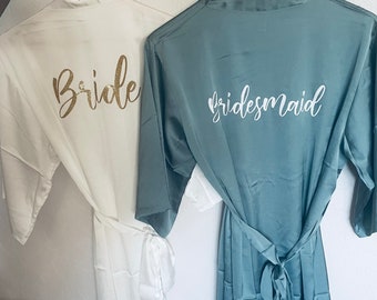 Personalized wedding bathrobe, bride bathrobe, witness bathrobe, bridesmaid