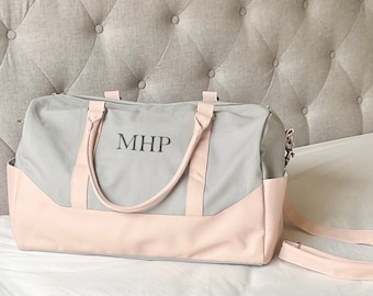 PERSONALIZED Duffle bag, monogramed weekender bags, baby bag, hospital bag, women duffle bag